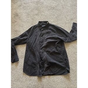 Mens Black Tommy Bahama‎ Long Sleeve Button Up Shirt Size Medium